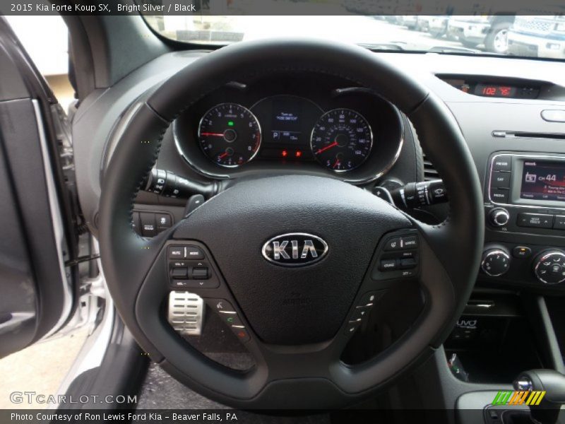Bright Silver / Black 2015 Kia Forte Koup SX