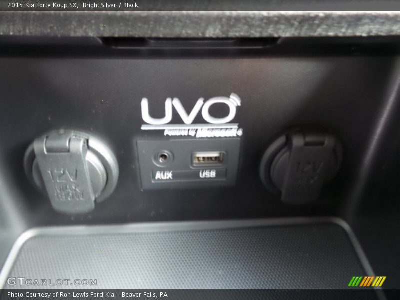 Bright Silver / Black 2015 Kia Forte Koup SX