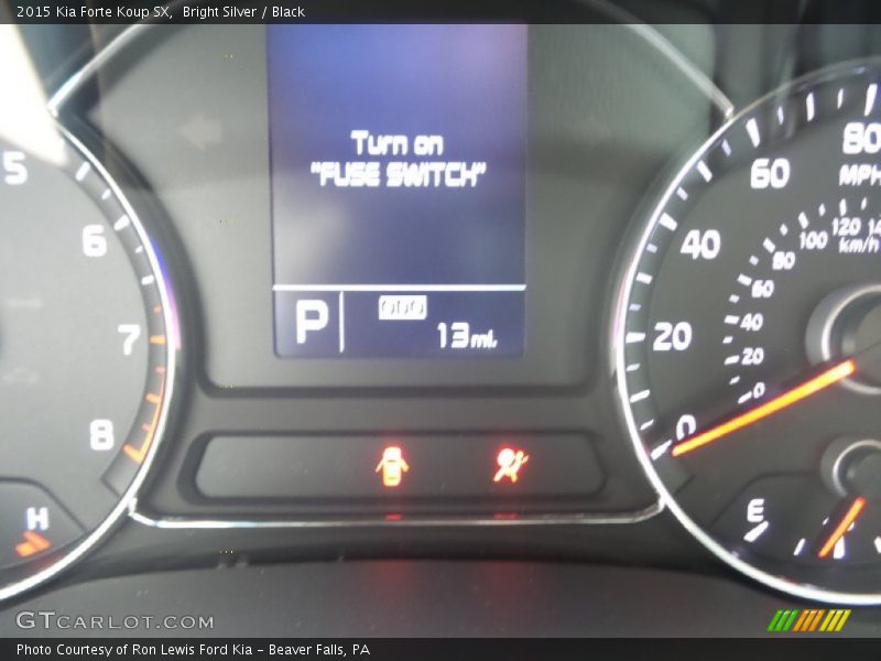 Bright Silver / Black 2015 Kia Forte Koup SX