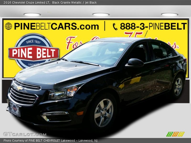 Black Granite Metallic / Jet Black 2016 Chevrolet Cruze Limited LT