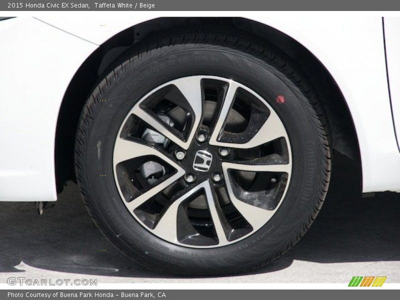 Taffeta White / Beige 2015 Honda Civic EX Sedan