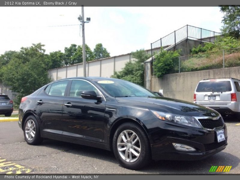 Ebony Black / Gray 2012 Kia Optima LX