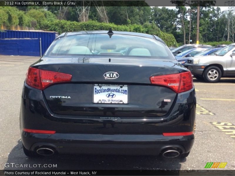 Ebony Black / Gray 2012 Kia Optima LX