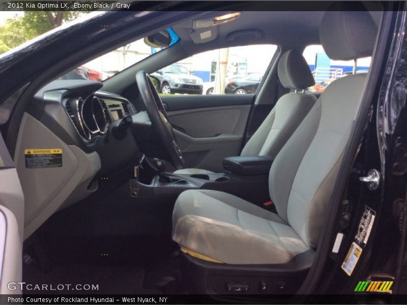 Ebony Black / Gray 2012 Kia Optima LX