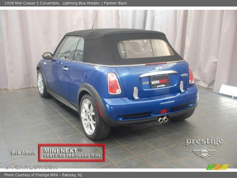 Lightning Blue Metallic / Panther Black 2008 Mini Cooper S Convertible