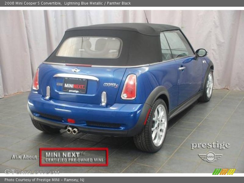 Lightning Blue Metallic / Panther Black 2008 Mini Cooper S Convertible