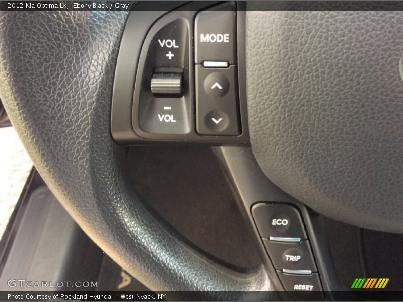 Ebony Black / Gray 2012 Kia Optima LX