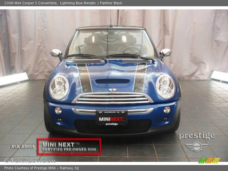 Lightning Blue Metallic / Panther Black 2008 Mini Cooper S Convertible