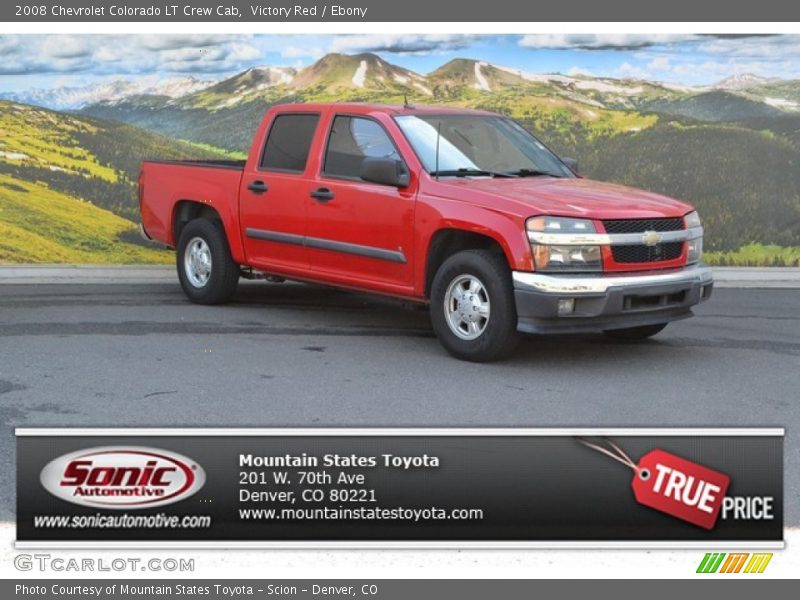 Victory Red / Ebony 2008 Chevrolet Colorado LT Crew Cab