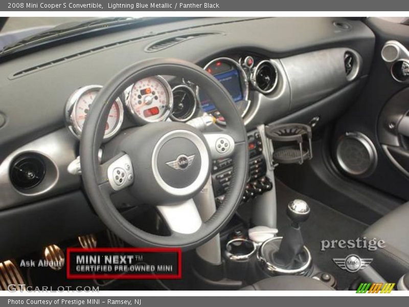Lightning Blue Metallic / Panther Black 2008 Mini Cooper S Convertible