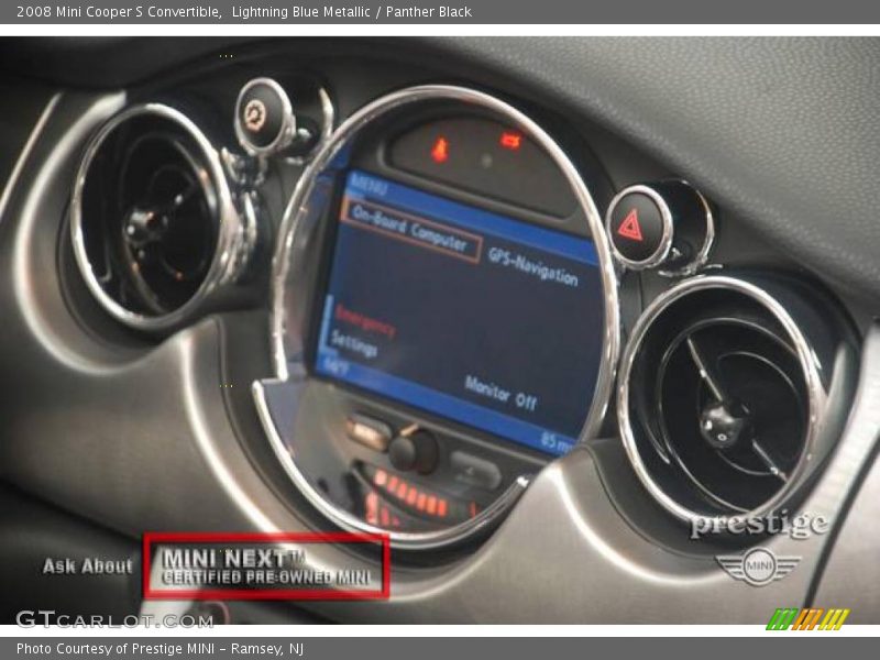 Lightning Blue Metallic / Panther Black 2008 Mini Cooper S Convertible