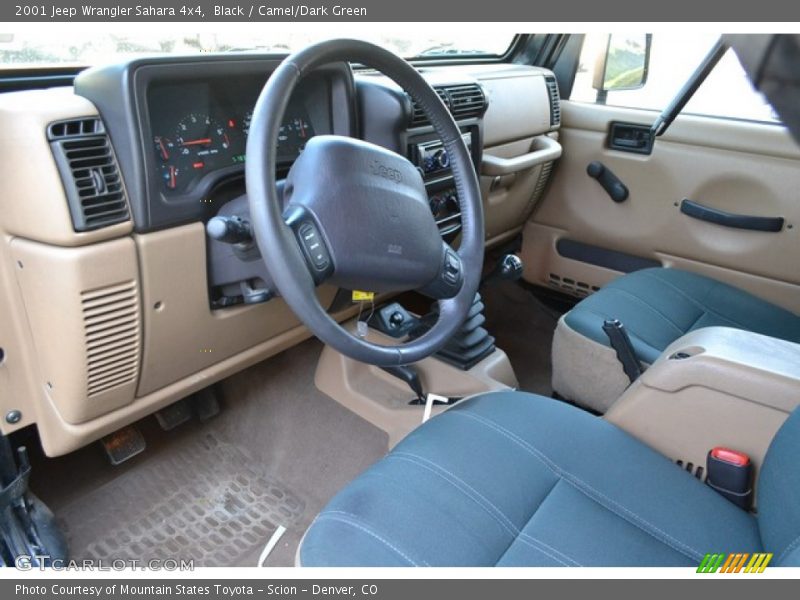 Black / Camel/Dark Green 2001 Jeep Wrangler Sahara 4x4