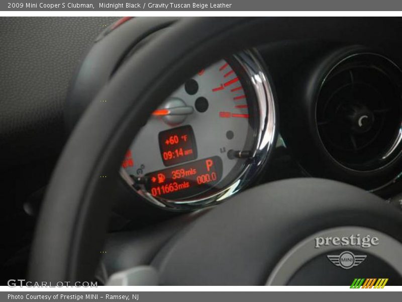 Midnight Black / Gravity Tuscan Beige Leather 2009 Mini Cooper S Clubman
