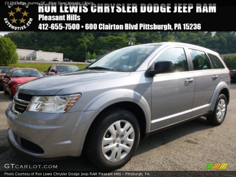 Billet Silver Metallic / Black 2015 Dodge Journey SE