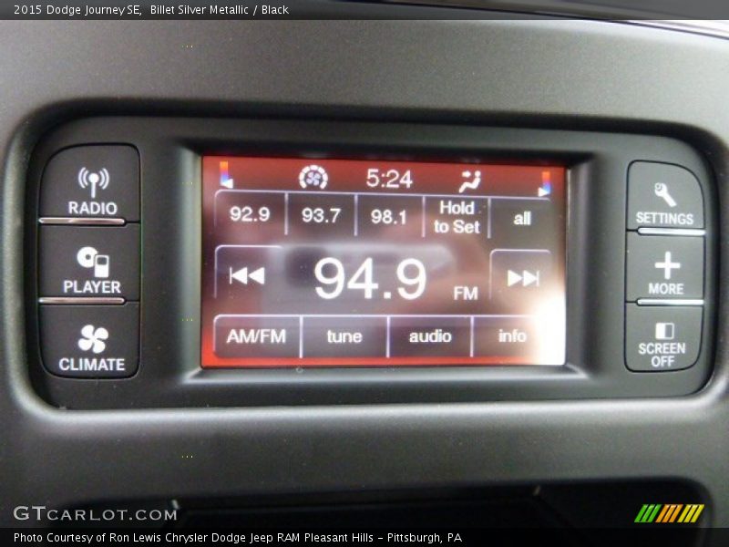 Billet Silver Metallic / Black 2015 Dodge Journey SE
