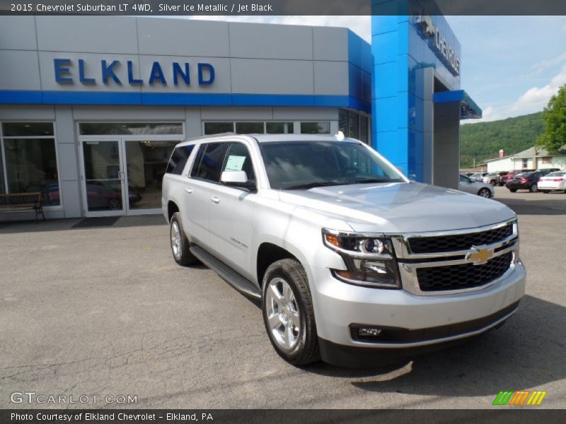 Silver Ice Metallic / Jet Black 2015 Chevrolet Suburban LT 4WD