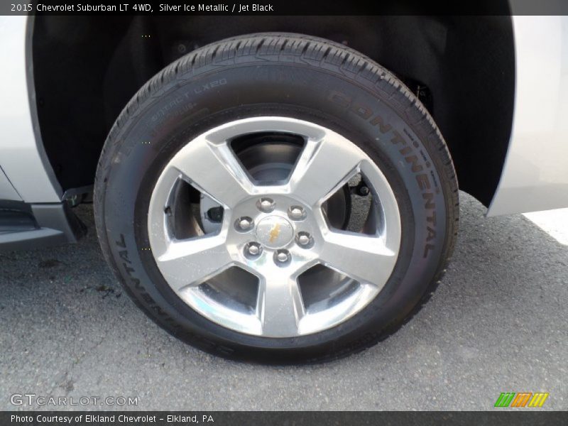 Silver Ice Metallic / Jet Black 2015 Chevrolet Suburban LT 4WD