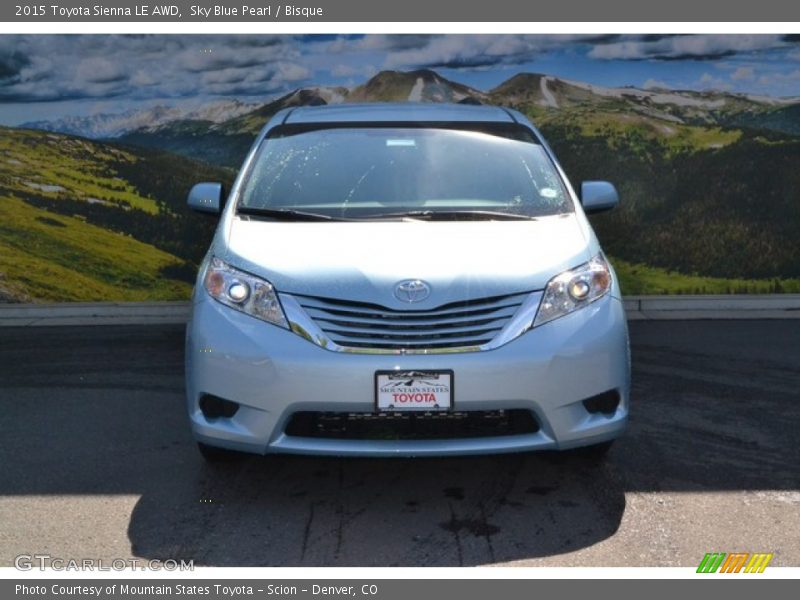 Sky Blue Pearl / Bisque 2015 Toyota Sienna LE AWD