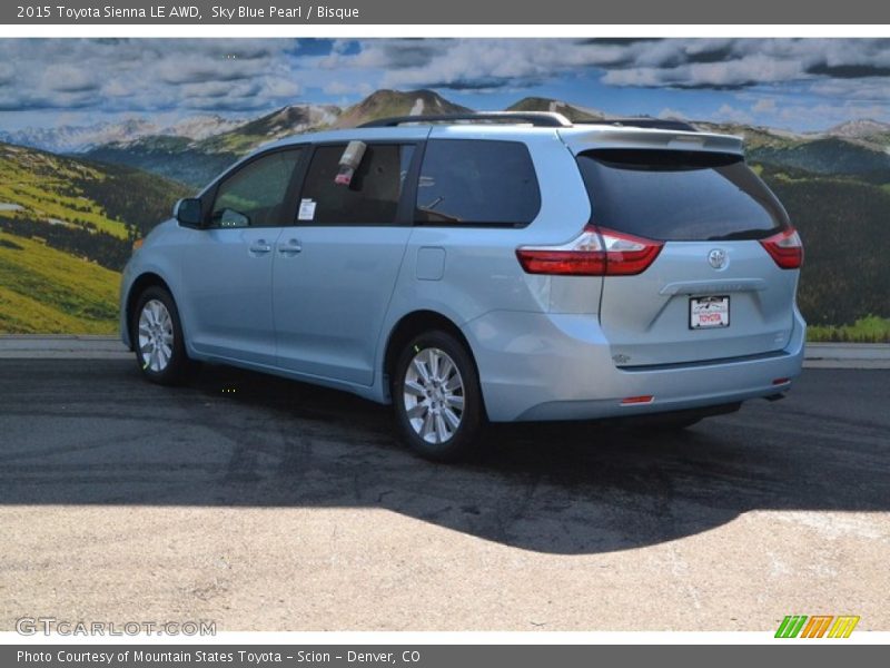 Sky Blue Pearl / Bisque 2015 Toyota Sienna LE AWD