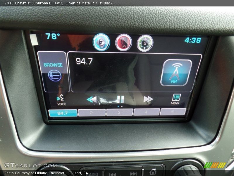 Silver Ice Metallic / Jet Black 2015 Chevrolet Suburban LT 4WD