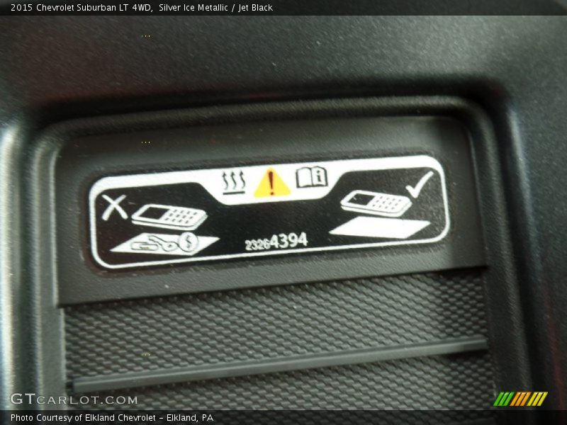 Silver Ice Metallic / Jet Black 2015 Chevrolet Suburban LT 4WD