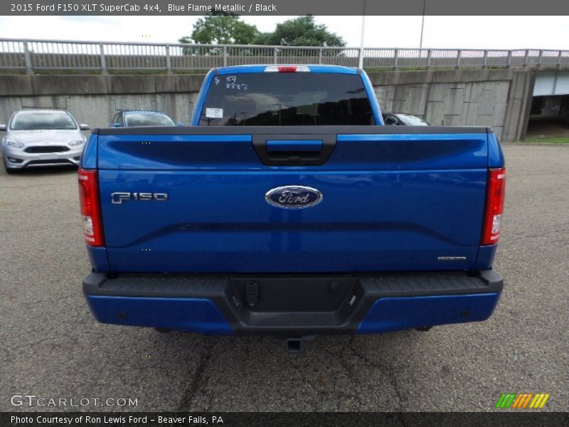 Blue Flame Metallic / Black 2015 Ford F150 XLT SuperCab 4x4