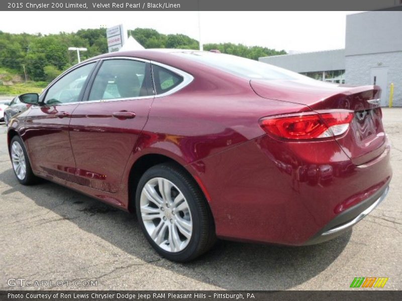 Velvet Red Pearl / Black/Linen 2015 Chrysler 200 Limited