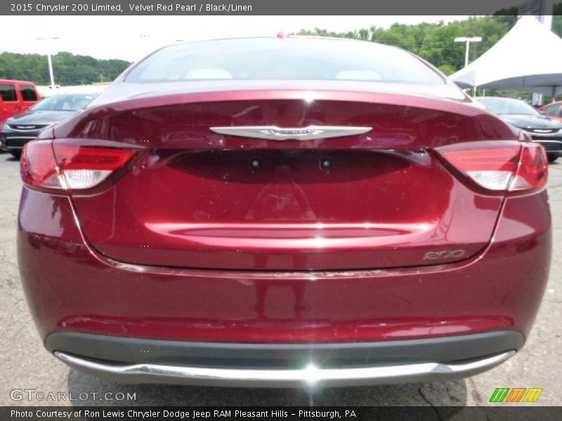 Velvet Red Pearl / Black/Linen 2015 Chrysler 200 Limited
