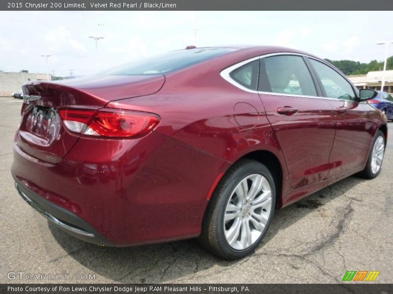 Velvet Red Pearl / Black/Linen 2015 Chrysler 200 Limited
