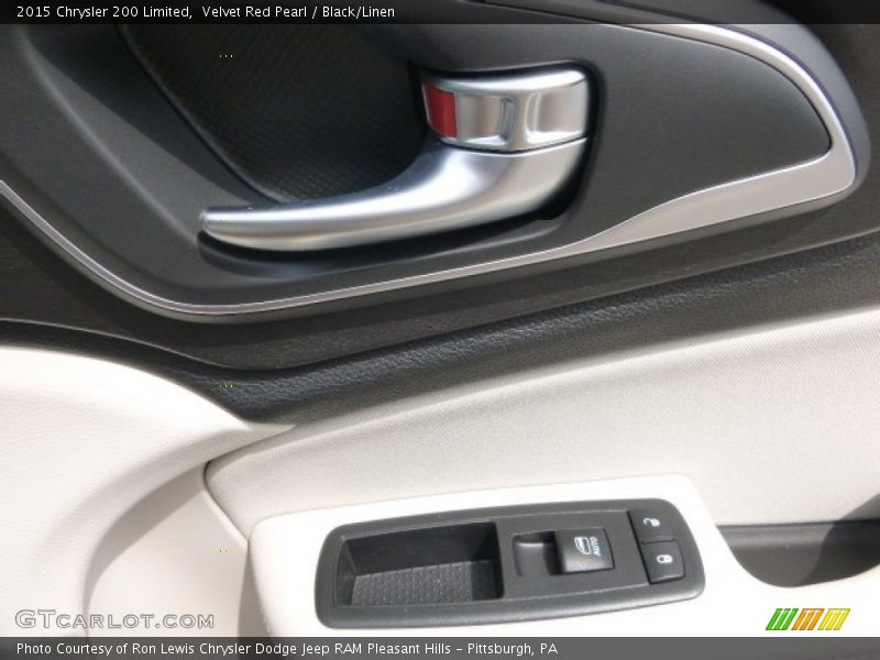 Velvet Red Pearl / Black/Linen 2015 Chrysler 200 Limited