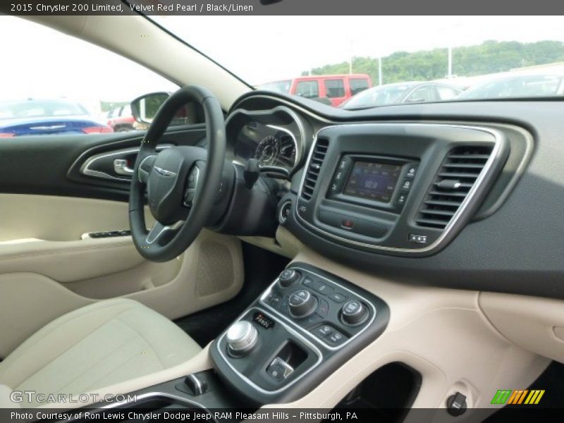 Velvet Red Pearl / Black/Linen 2015 Chrysler 200 Limited
