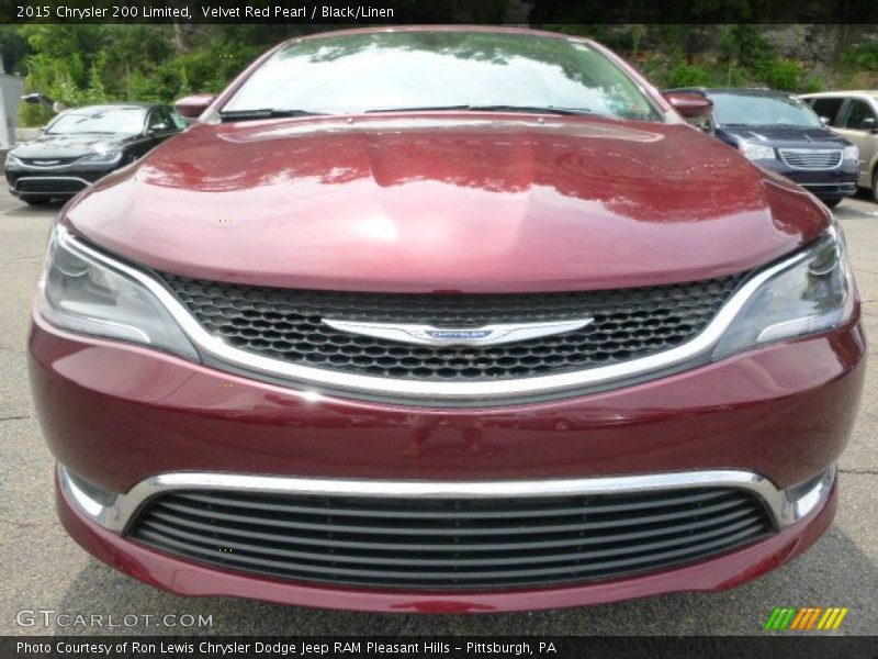 Velvet Red Pearl / Black/Linen 2015 Chrysler 200 Limited
