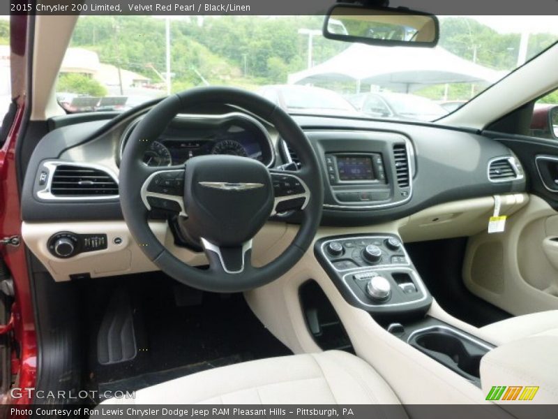 Velvet Red Pearl / Black/Linen 2015 Chrysler 200 Limited