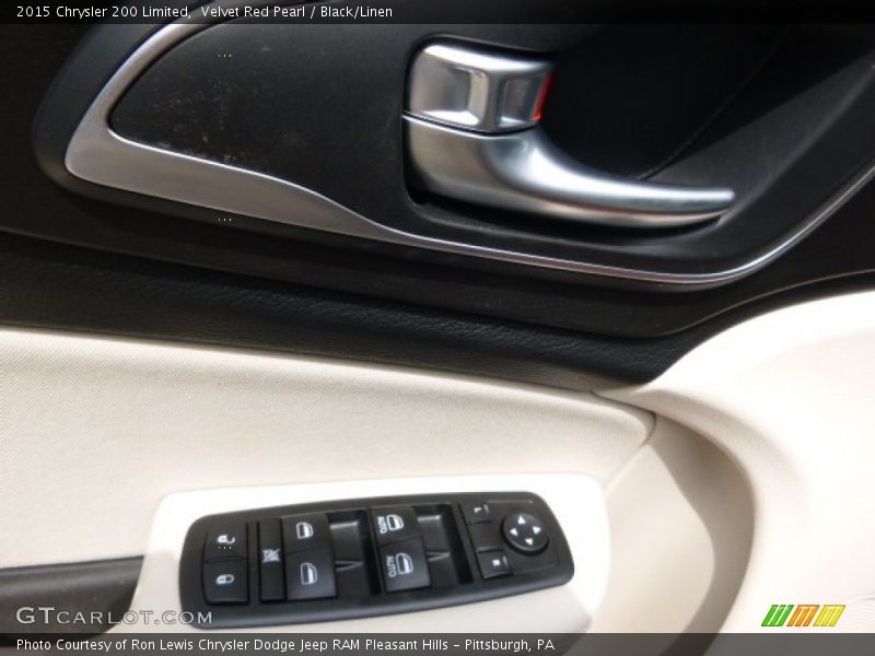 Velvet Red Pearl / Black/Linen 2015 Chrysler 200 Limited