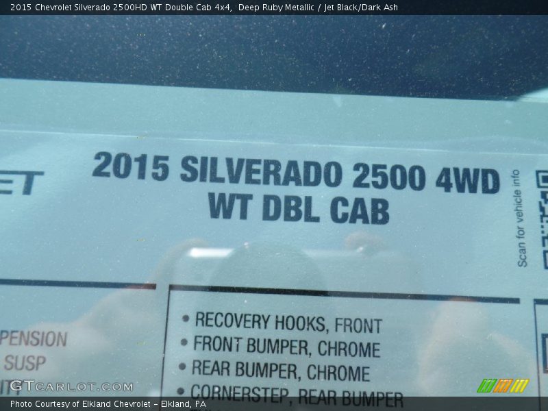 Deep Ruby Metallic / Jet Black/Dark Ash 2015 Chevrolet Silverado 2500HD WT Double Cab 4x4