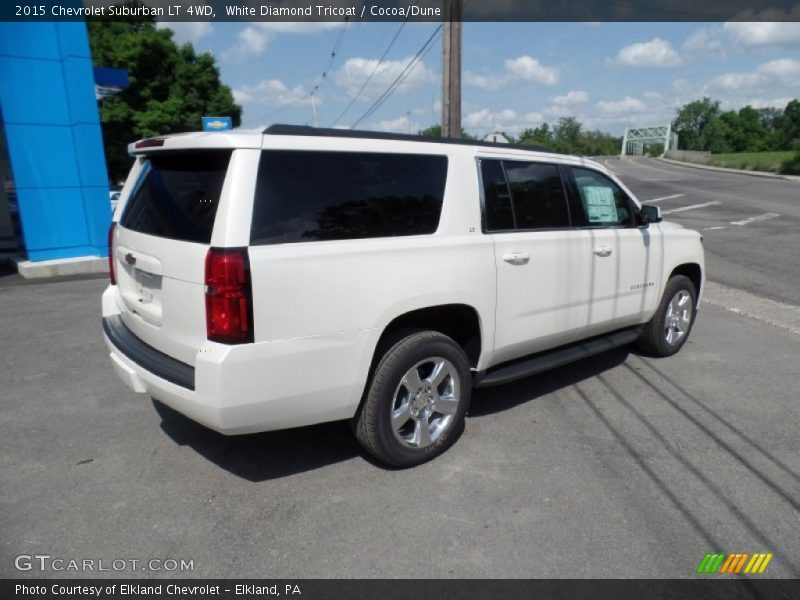 White Diamond Tricoat / Cocoa/Dune 2015 Chevrolet Suburban LT 4WD