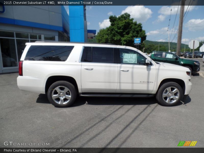 White Diamond Tricoat / Cocoa/Dune 2015 Chevrolet Suburban LT 4WD