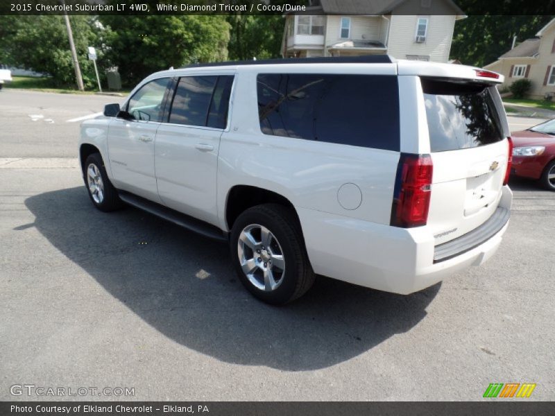 White Diamond Tricoat / Cocoa/Dune 2015 Chevrolet Suburban LT 4WD