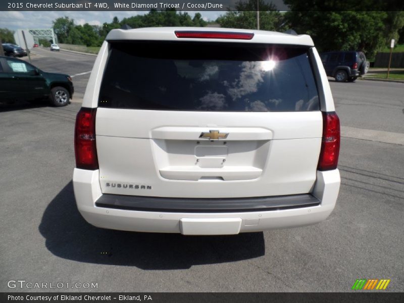 White Diamond Tricoat / Cocoa/Dune 2015 Chevrolet Suburban LT 4WD