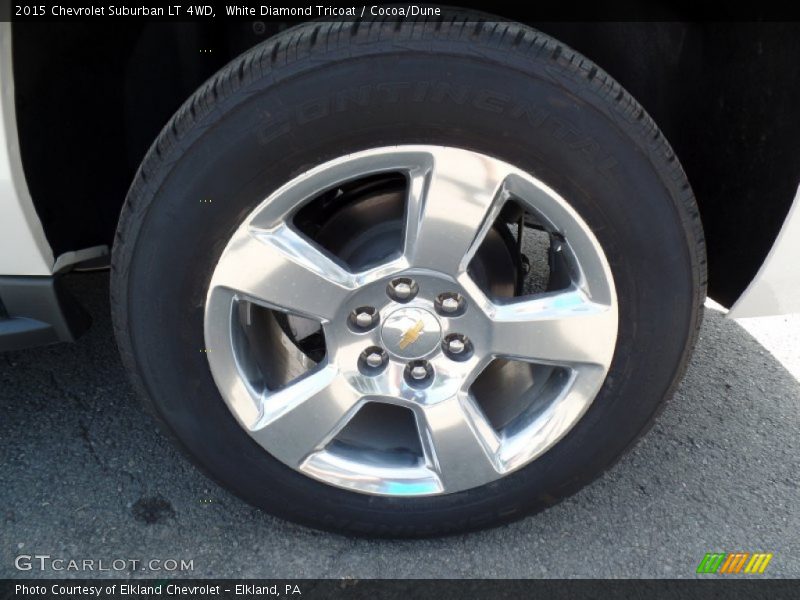 White Diamond Tricoat / Cocoa/Dune 2015 Chevrolet Suburban LT 4WD