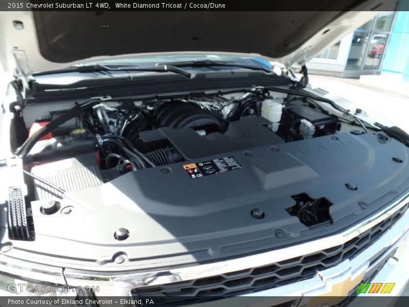 White Diamond Tricoat / Cocoa/Dune 2015 Chevrolet Suburban LT 4WD