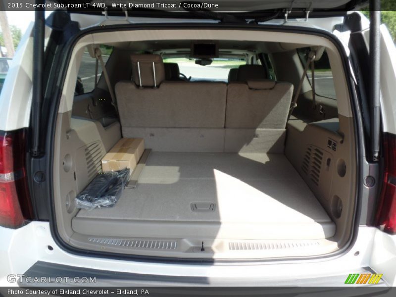 White Diamond Tricoat / Cocoa/Dune 2015 Chevrolet Suburban LT 4WD