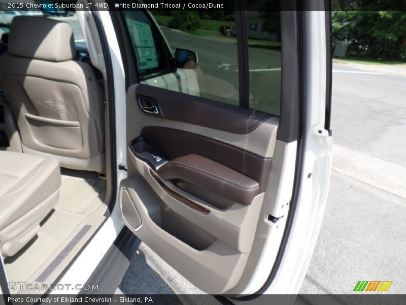 White Diamond Tricoat / Cocoa/Dune 2015 Chevrolet Suburban LT 4WD