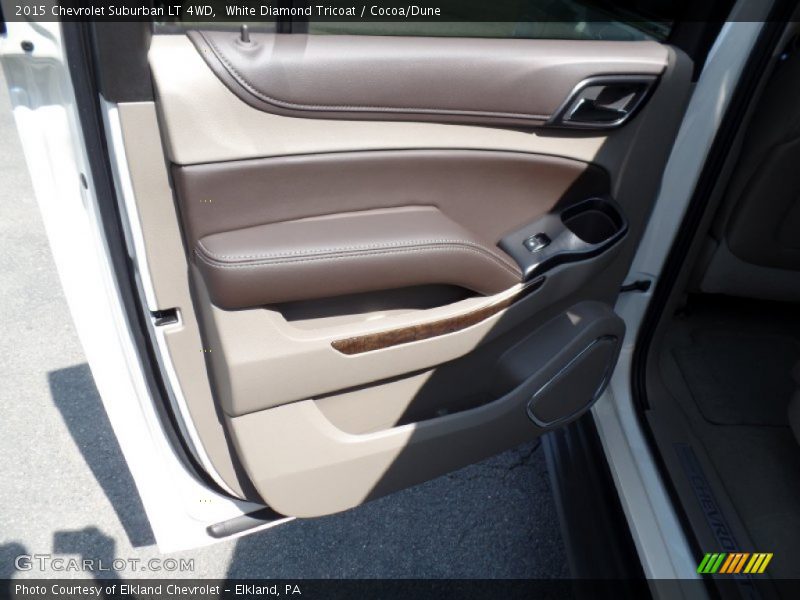 White Diamond Tricoat / Cocoa/Dune 2015 Chevrolet Suburban LT 4WD