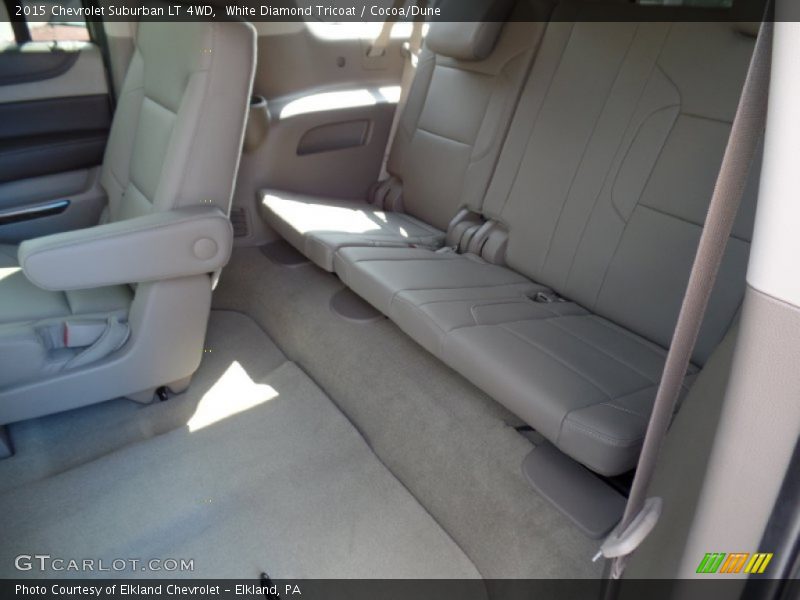 White Diamond Tricoat / Cocoa/Dune 2015 Chevrolet Suburban LT 4WD