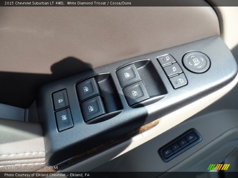 White Diamond Tricoat / Cocoa/Dune 2015 Chevrolet Suburban LT 4WD