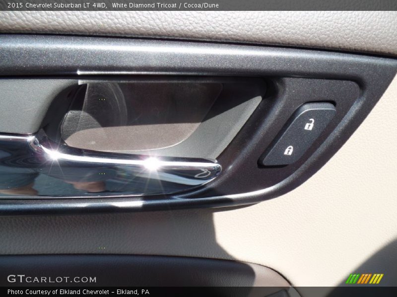 White Diamond Tricoat / Cocoa/Dune 2015 Chevrolet Suburban LT 4WD