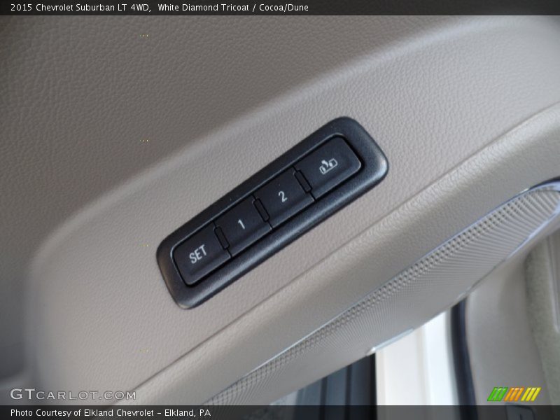 White Diamond Tricoat / Cocoa/Dune 2015 Chevrolet Suburban LT 4WD