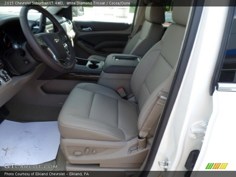 White Diamond Tricoat / Cocoa/Dune 2015 Chevrolet Suburban LT 4WD