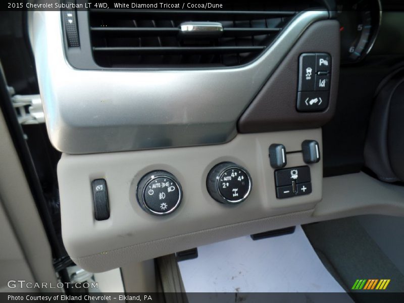 White Diamond Tricoat / Cocoa/Dune 2015 Chevrolet Suburban LT 4WD
